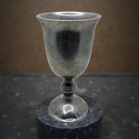 Vintage Carson Cast Pewter 6.75"H Pedestal Chalice - Picture 2 of 12
